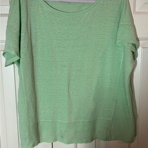 Eileen Fisher Light Green Short Sleeve Top